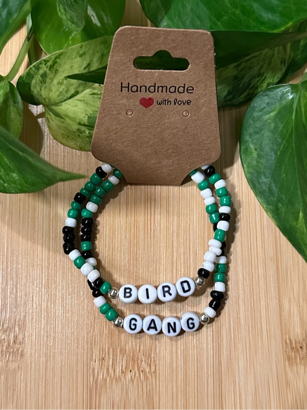 🦅💚 Philadelphia Eagles “Bird Gang” Stretchy Beaded Bracelet | Handmade | Team